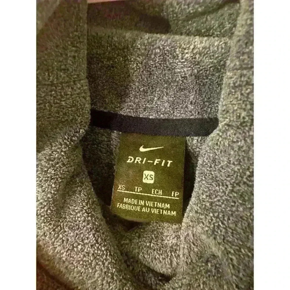 Nike Womens XS Dri Fit Sweatshirt Cowl Neck Tunic Therma Fleece Training Blue - Picture 4 of 9